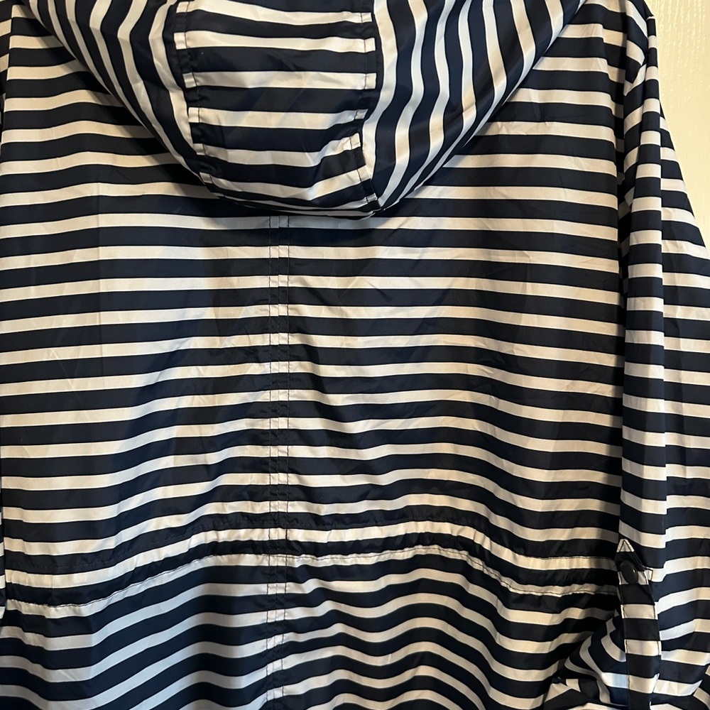 Big Chill Woman’s Navy and White Striped Raincoat - Picture 11 of 16